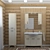 Classic Beige Bathroom Furniture Set 3D model small image 5