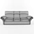 Oscar Wmebli 230 x 90: Elegant Wooden Sofa 3D model small image 3