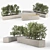 Modern Box Planter for Olea Europaea 3D model small image 1