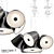 Modern Tam Tam 5 Suspension Lamp 3D model small image 2