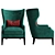 Elegant Furman Chair 3D model small image 2