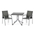 Foldable Table & Stackable Armchair Set 3D model small image 1