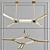 Italian Luxury LED Alloy Chandelier 3D model small image 3