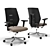 Modern Italian Plastic & Metal Office Chair 3D model small image 1