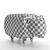 Luxurious Lamb Pouf 3D model small image 3