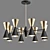 Cairo Black and Gold Chandelier, Loft-Concept 3D model small image 1