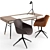 Sleek Office Set with Cupertino Desk, Vienna Chair, and Curious Table Lamp 3D model small image 1