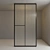 Versatile Glass Partition: Stationary & Swinging Door 3D model small image 2