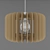 Etta Wood Pendant Light 3D model small image 1