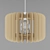 Etta Wood Pendant Light 3D model small image 2