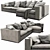 Ultra Modern Minotti Hamilton Chaise 3D model small image 2