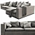 Ultra Modern Minotti Hamilton Chaise 3D model small image 4