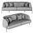 Caillou Liu Jo Sofa: Luxurious Comfort 3D model small image 3