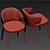 Elegant Beige Armchair: Volante Dining Chair 3D model small image 3