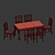 Elegant Cienna Dining Set 3D model small image 2