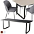 Modern Oslo Chair & 70/70 Table 3D model small image 3