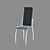 Modern White Kitchen Chair 3D model small image 3