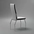 Modern White Kitchen Chair 3D model small image 6