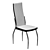 Modern White Kitchen Chair 3D model small image 7