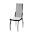 Modern White Kitchen Chair 3D model small image 8