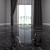 Sleek Black Marble Floor Set 3D model small image 2