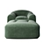 Modern Maxence Armchair & Ottoman 3D model small image 4