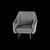 Modern Classic Black and White Chair 3D model small image 2