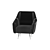 Modern Classic Black and White Chair 3D model small image 4