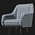 Modern Classic Black and White Chair 3D model small image 7