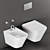 Azzurra Build Toilet & Bidet 3D model small image 1