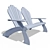 Adirondack Double Chair: Stylish and Spacious 3D model small image 3