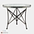 Biarritz VL Pedestal Table: Elegant French Design 3D model small image 2