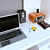 Modern Workspace Design 3D model small image 4