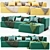 Sleek Modern Corner Sofa 3D model small image 1