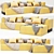 Sleek Modern Corner Sofa 3D model small image 3