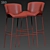 Modern Upholstered Bar Chair with Table 3D model small image 3