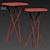 Modern Upholstered Bar Chair with Table 3D model small image 4