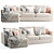 Luxurious Lounge II Sofa: Stylish & Spacious 3D model small image 1