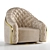 Elegant Cantori Portofino Armchair 3D model small image 2