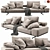 Contemporary Flexform Wing Sofa 3D model small image 1