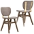 Sleek Embossed Grey Dining Chair 3D model small image 1