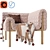 Modern Velvet Armchair 3D Model 3D model small image 5