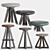 Sleek X Stools with Los Angeles Charm 3D model small image 1