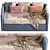 Kids Sofa Bed with Decorative Pillows 3D model small image 3