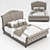 Rhapsody Queen Tufted Bed 3D model small image 1