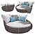 Elegant Tosca Daybed: Comfort and Style at its Finest 3D model small image 1
