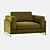 Elegant Comfort Armchair 3D model small image 1