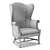 18th Century English Wing Chair: Timeless Elegance 3D model small image 2