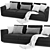 Modern Scandinavian Minotti Andersen Sofa 3D model small image 2