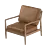 Elegant Dilma Leather Armchair 3D model small image 1